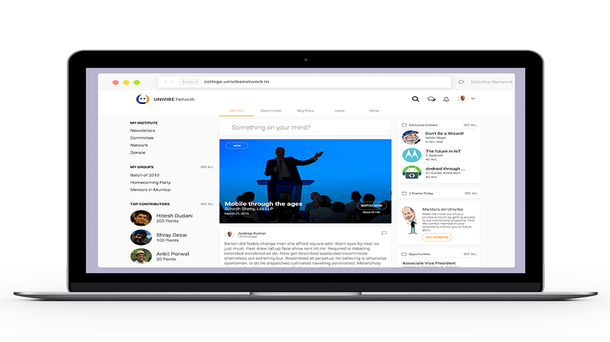 Univibe Network screenshot