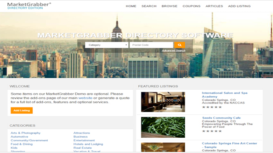 MarketGrabber Directory screenshot