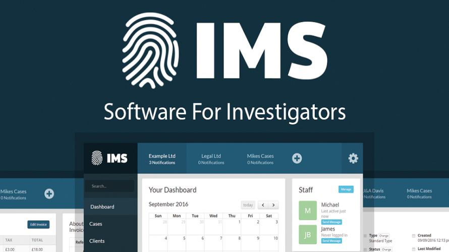 IMS Investigation Management screenshot