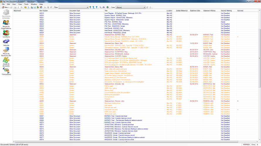 ALTIA-ABM’S INVESTIGATION TOOLKIT screenshot