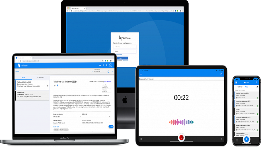 Verinote screenshot