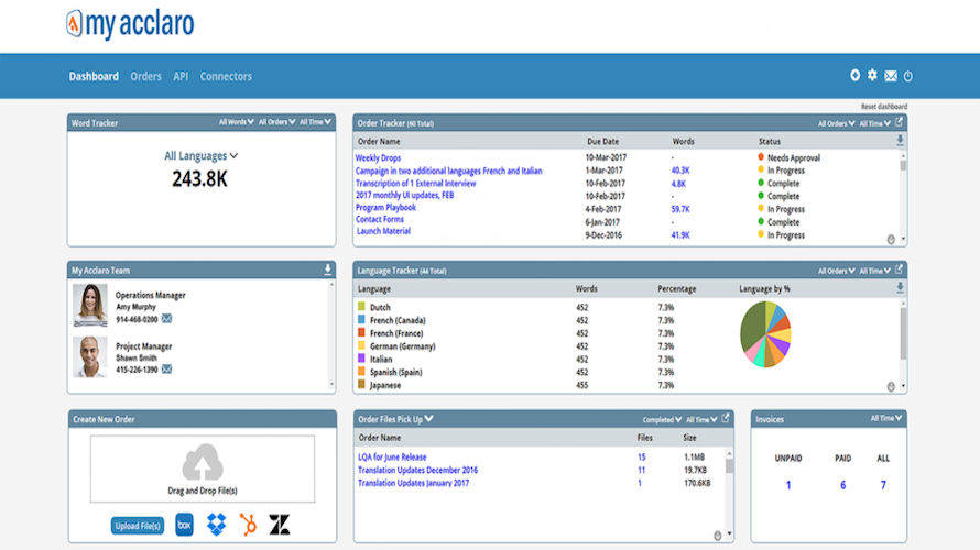 Acclaro screenshot