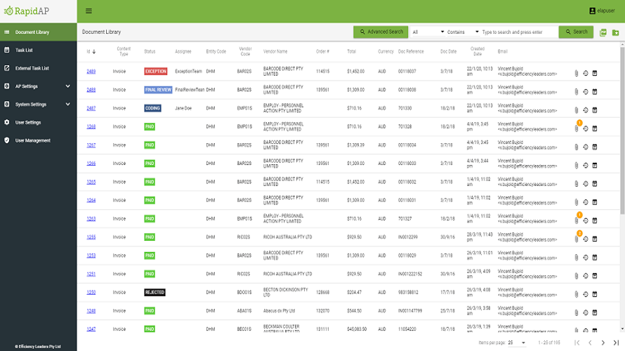 RapidAP screenshot