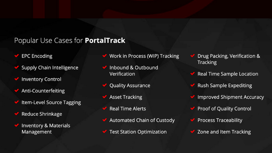 PortalTrack RFID Software