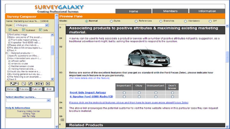 Survey Galaxy screenshot