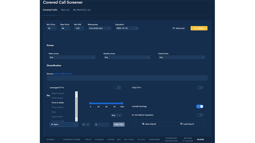 optionDash