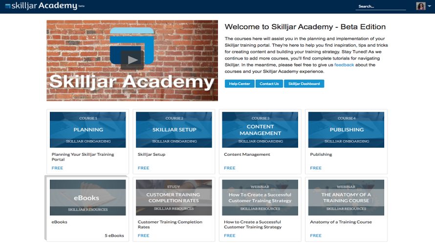 Skilljar screenshot