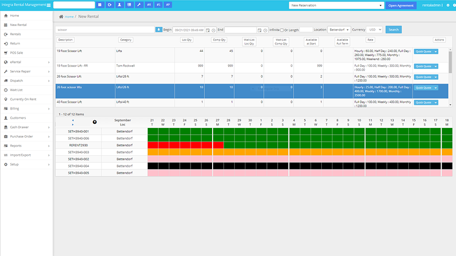 integraRental screenshot