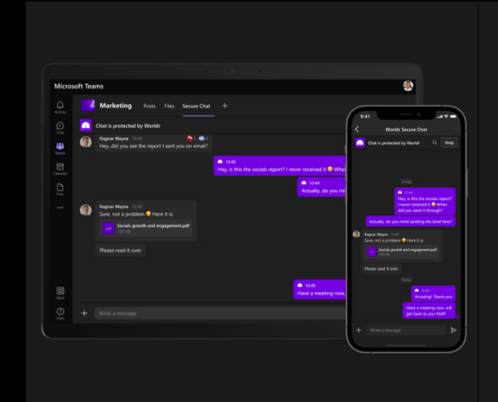 Worldr for Microsoft Teams