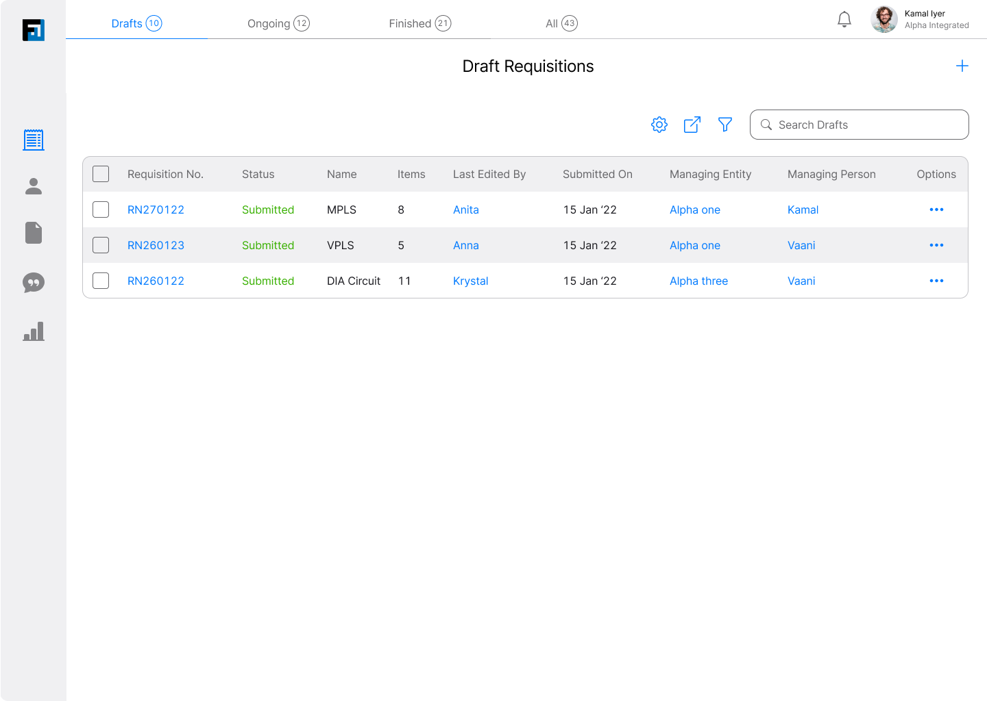 FactWise screenshot