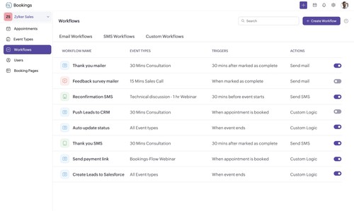 Zoho Bookings
