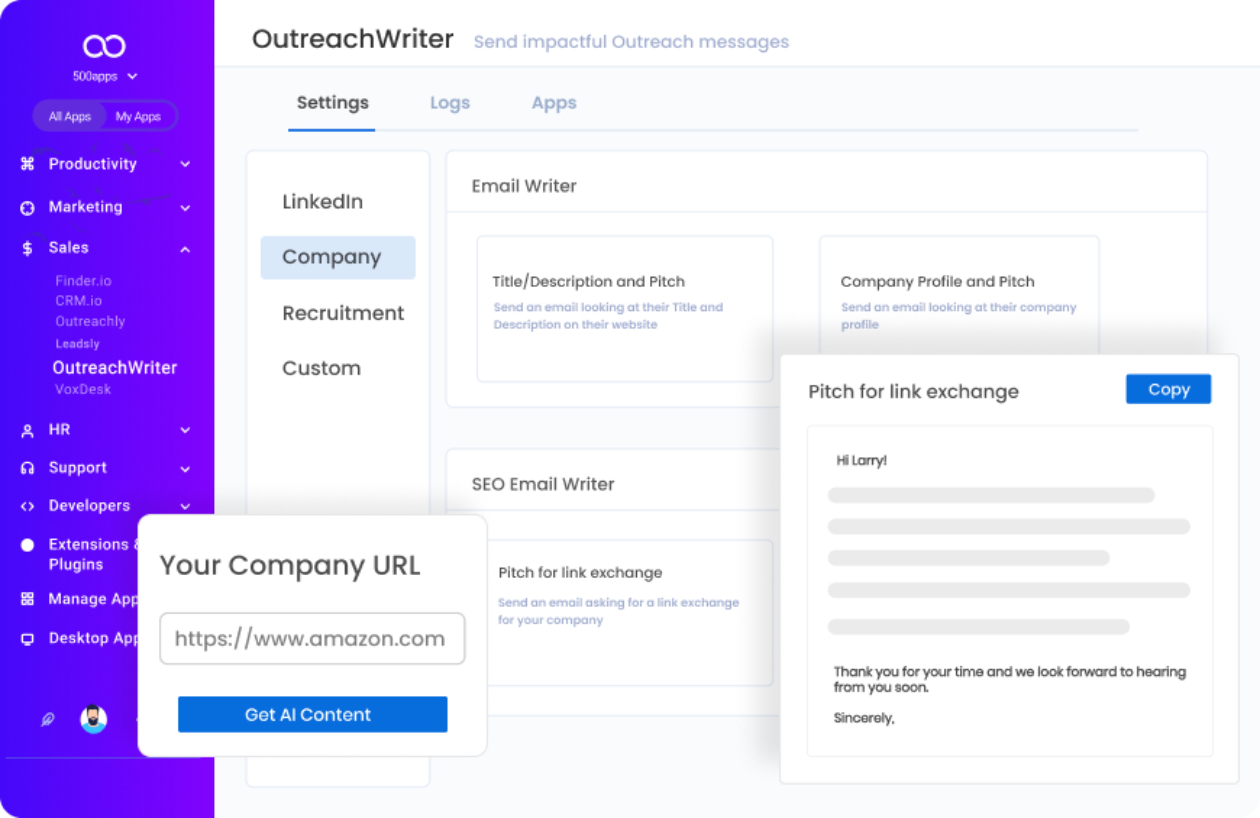 OutReachWriter