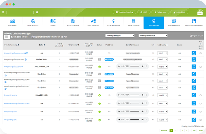 Call lead tracking software reviews pricing 2025