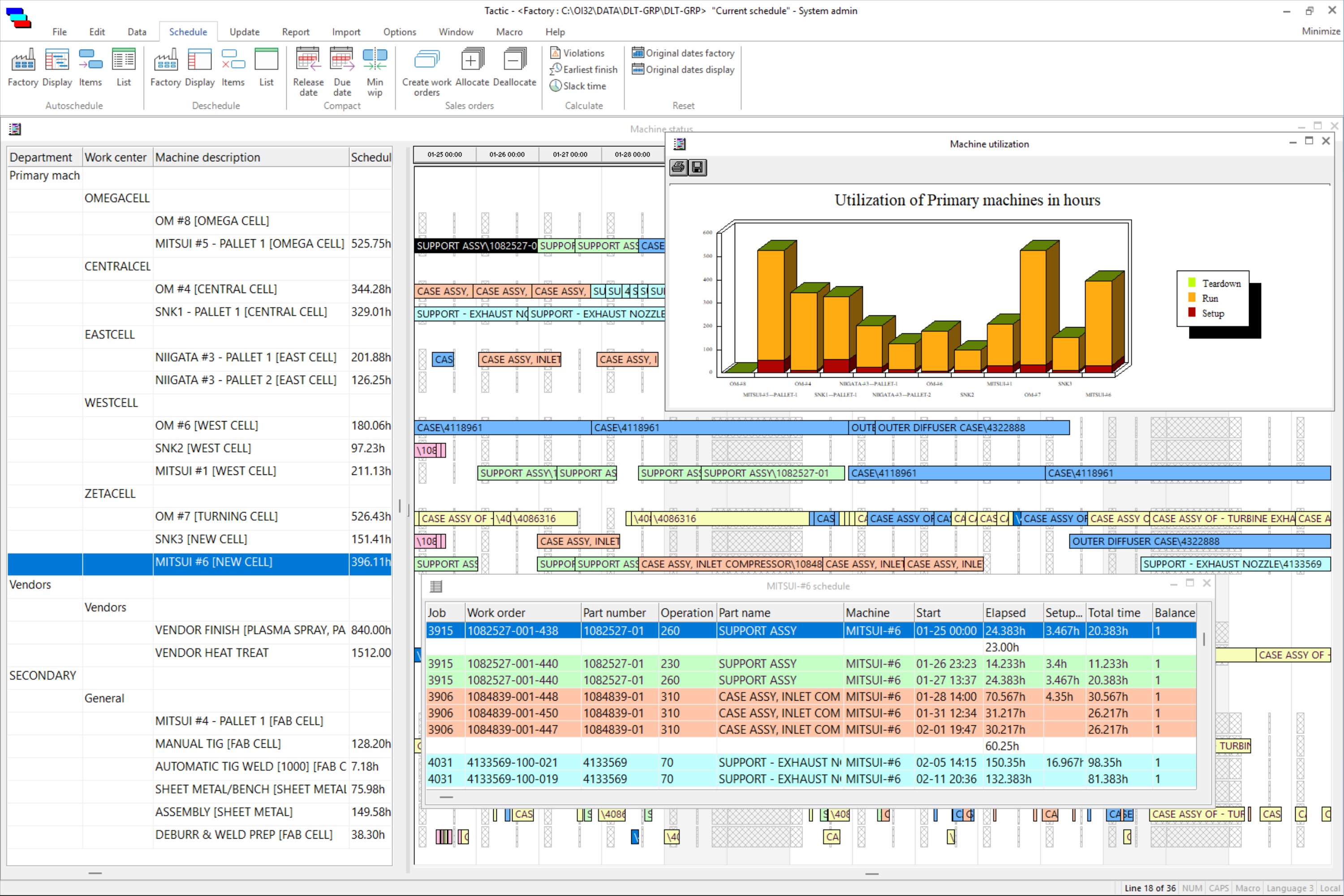 TACTIC Production Scheduling Software