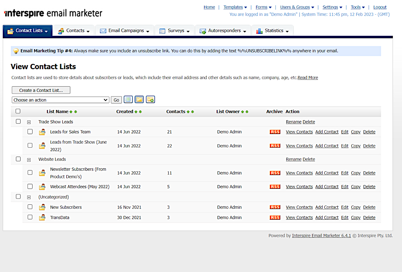 Interspire Email Marketer