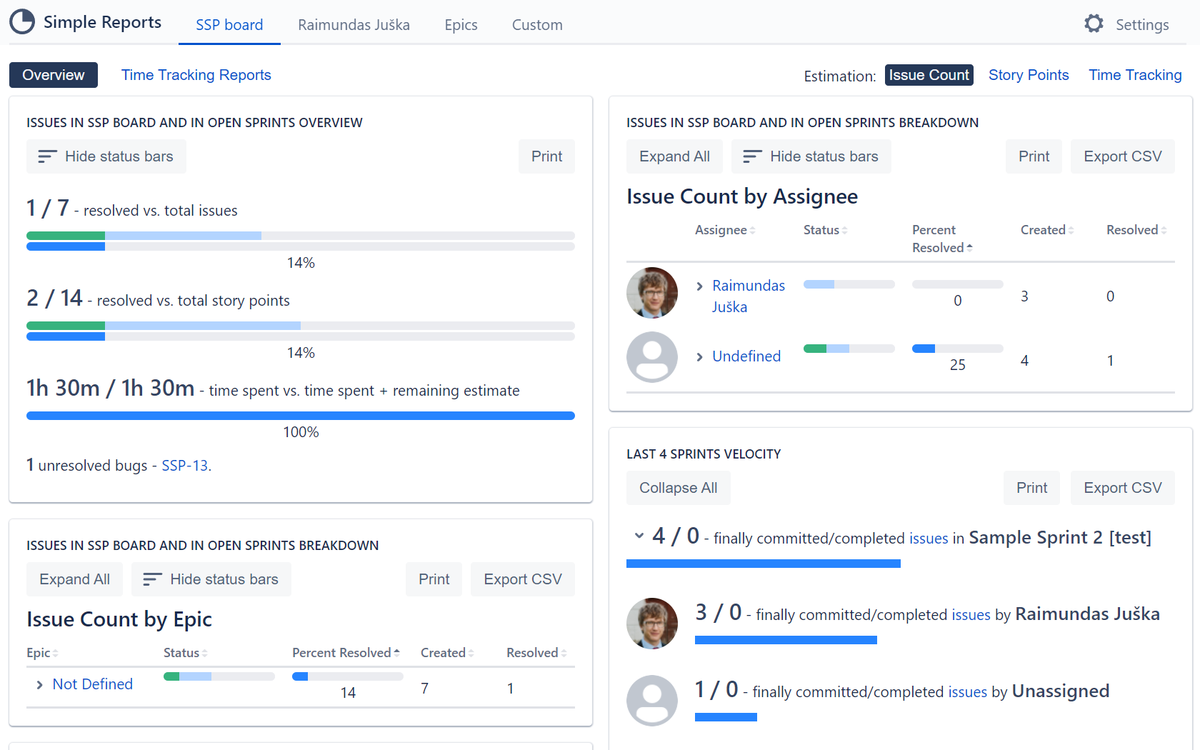 Simple Custom Reports