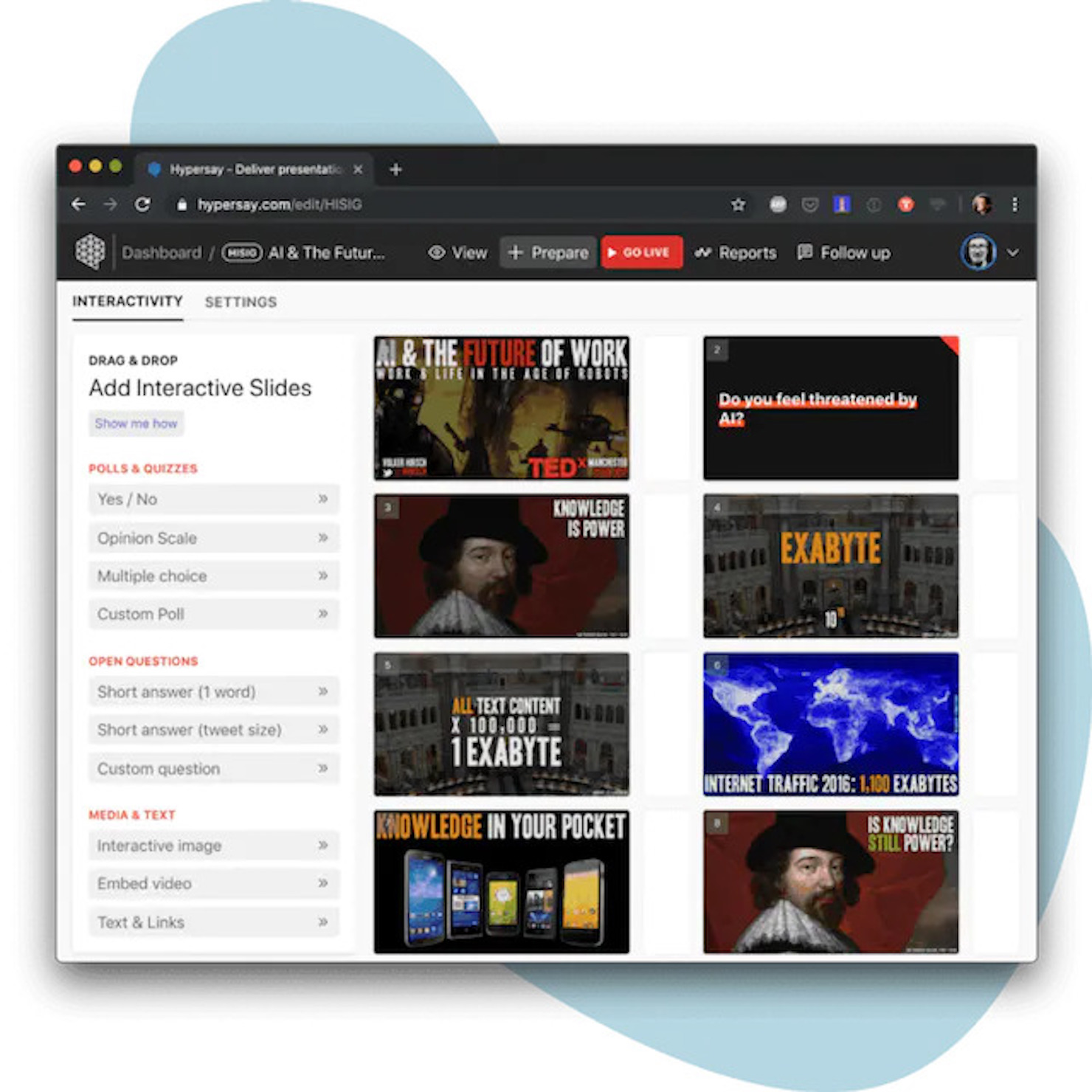 Hypersay Slides screenshot