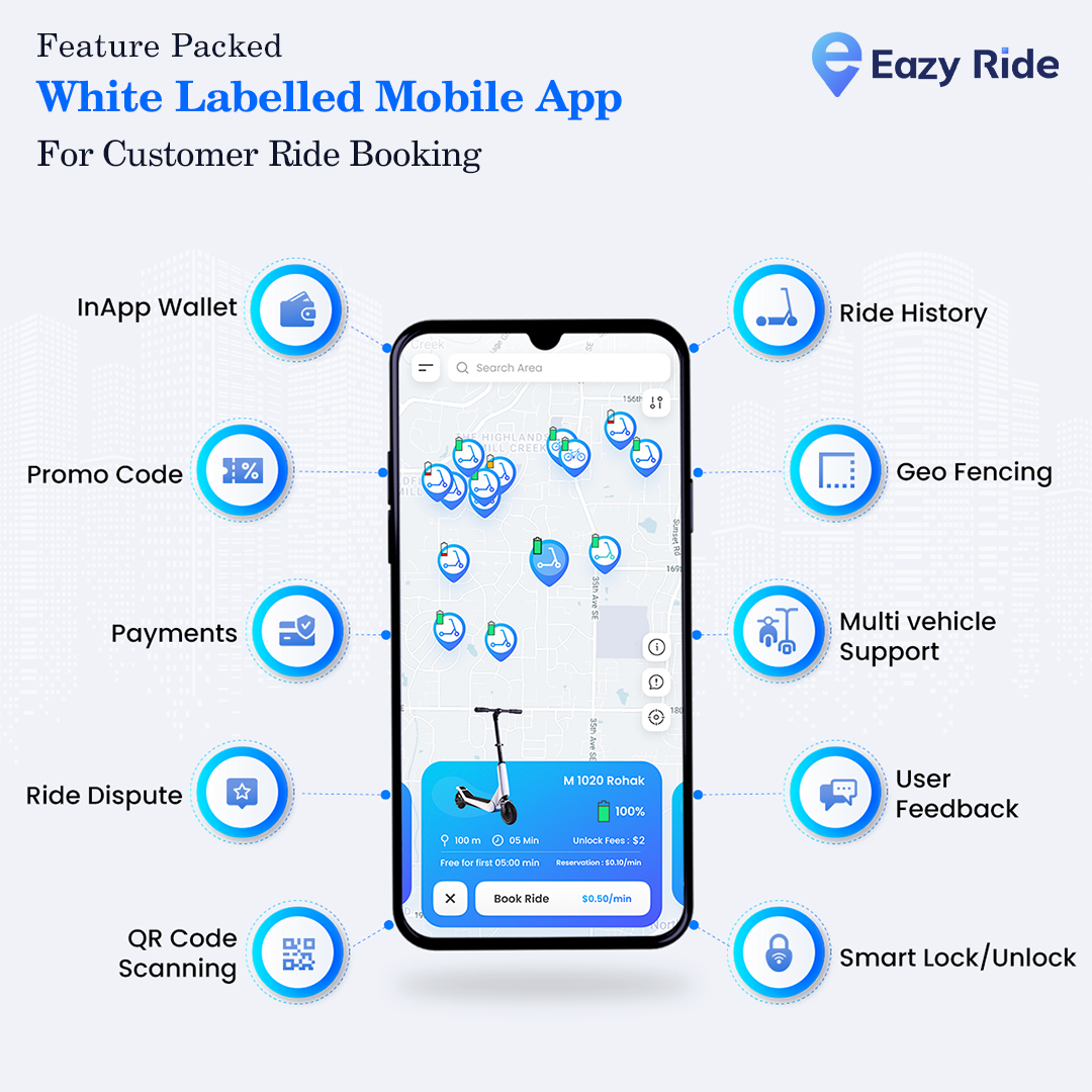 Track the nearest available scooters, bikes, and mopeds in real-time, and reserve your ride with just a few taps. No more waiting around!