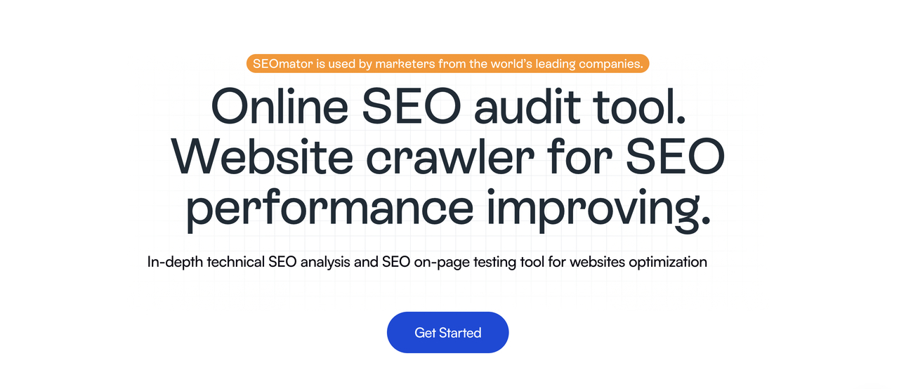 All-in-One SEO Tool SEOmator's homepage and the unique value propositon to show how it can be beneficial to SEO experts and website owners
