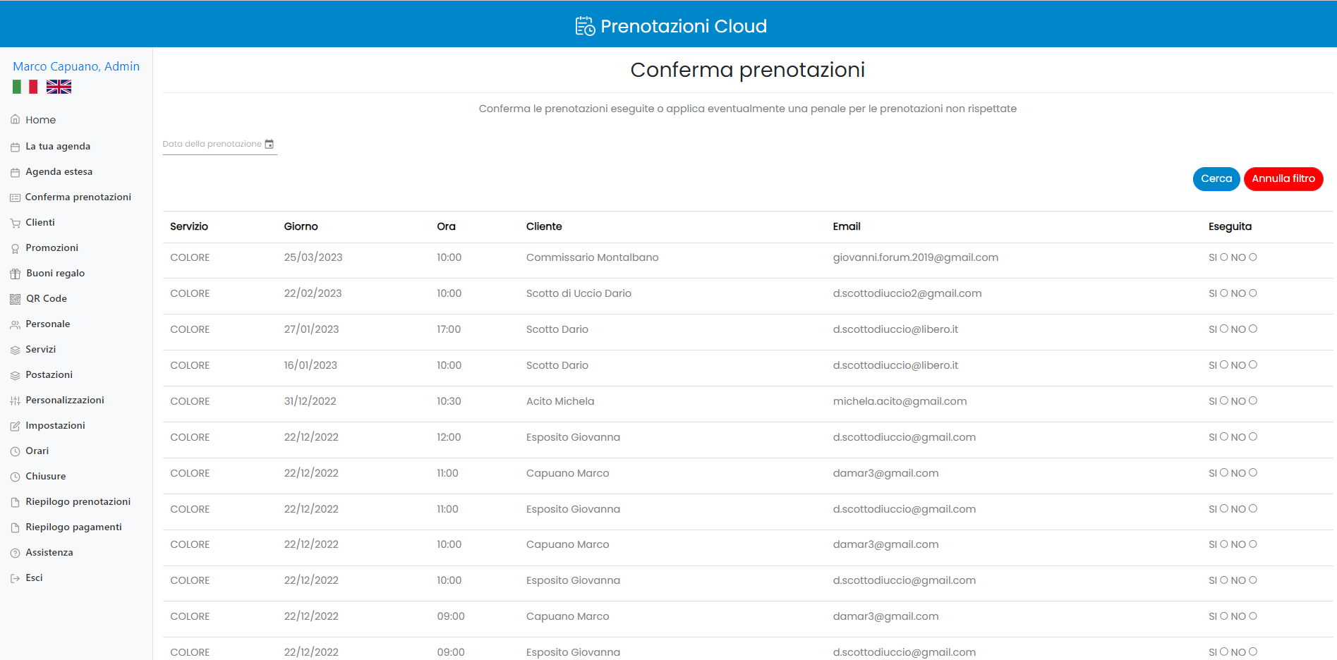Prenotazioni Cloud