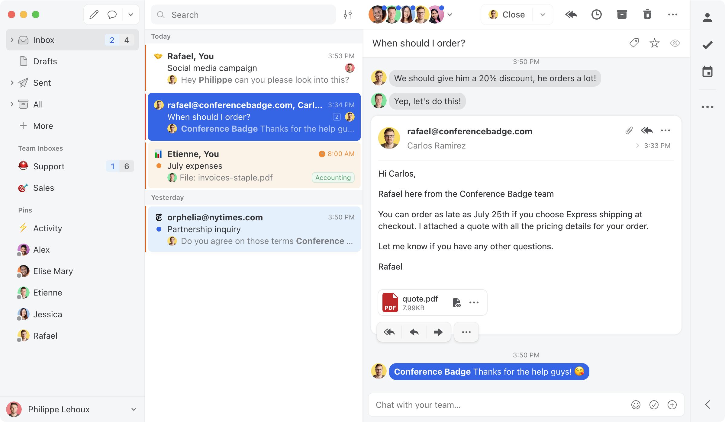Missive screenshot