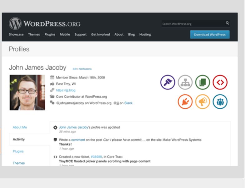 BuddyPress screenshot