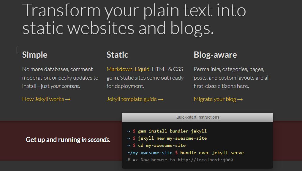 Jekyll screenshot