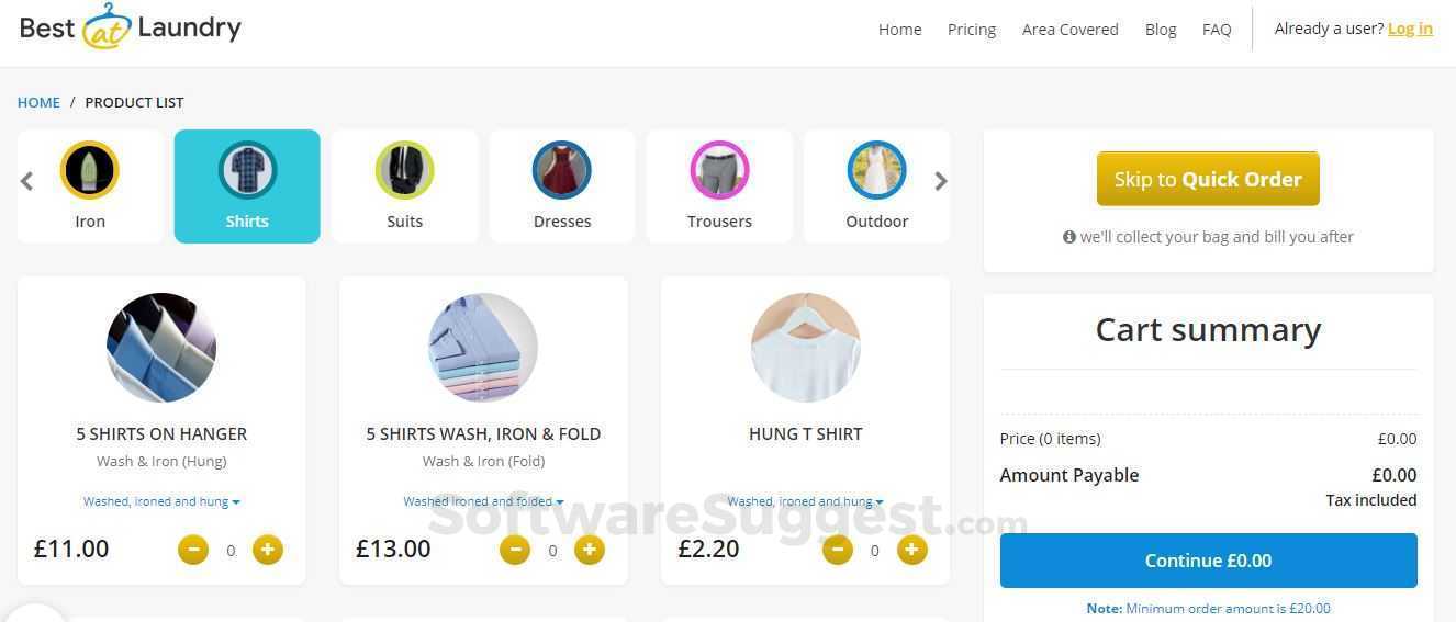 Bestatservices Laundry Software