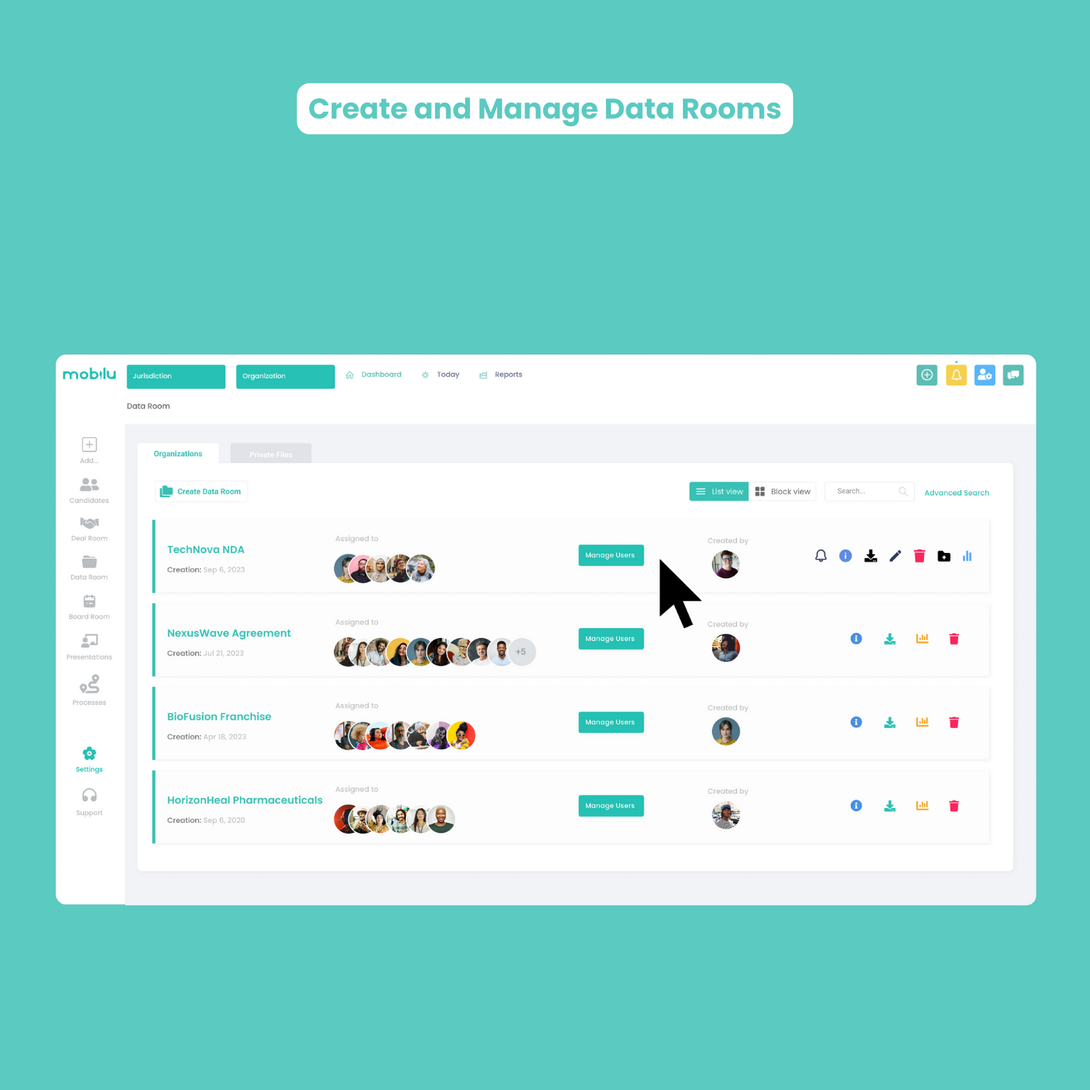 Mobilu Virtual Data Room 
