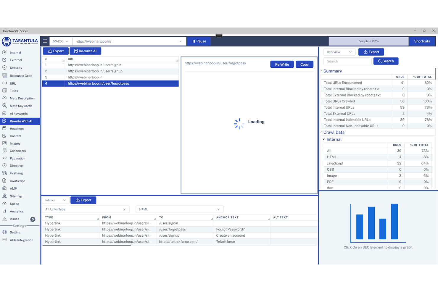 Tarantula SEO Spider