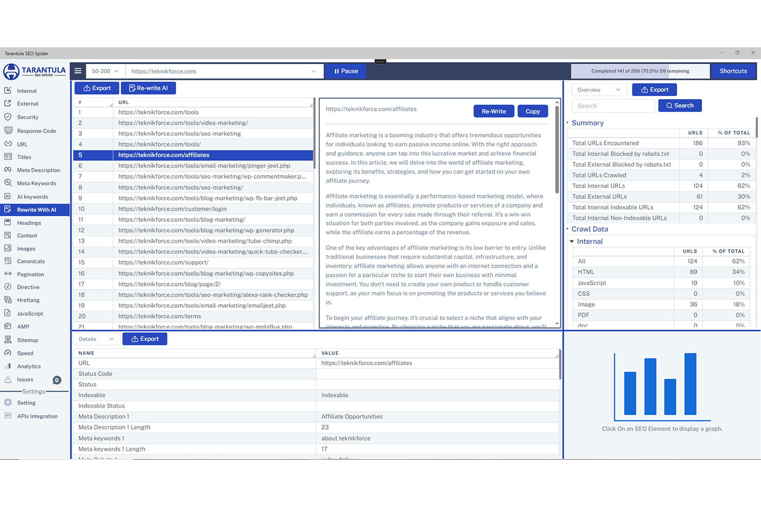 Tarantula SEO Spider