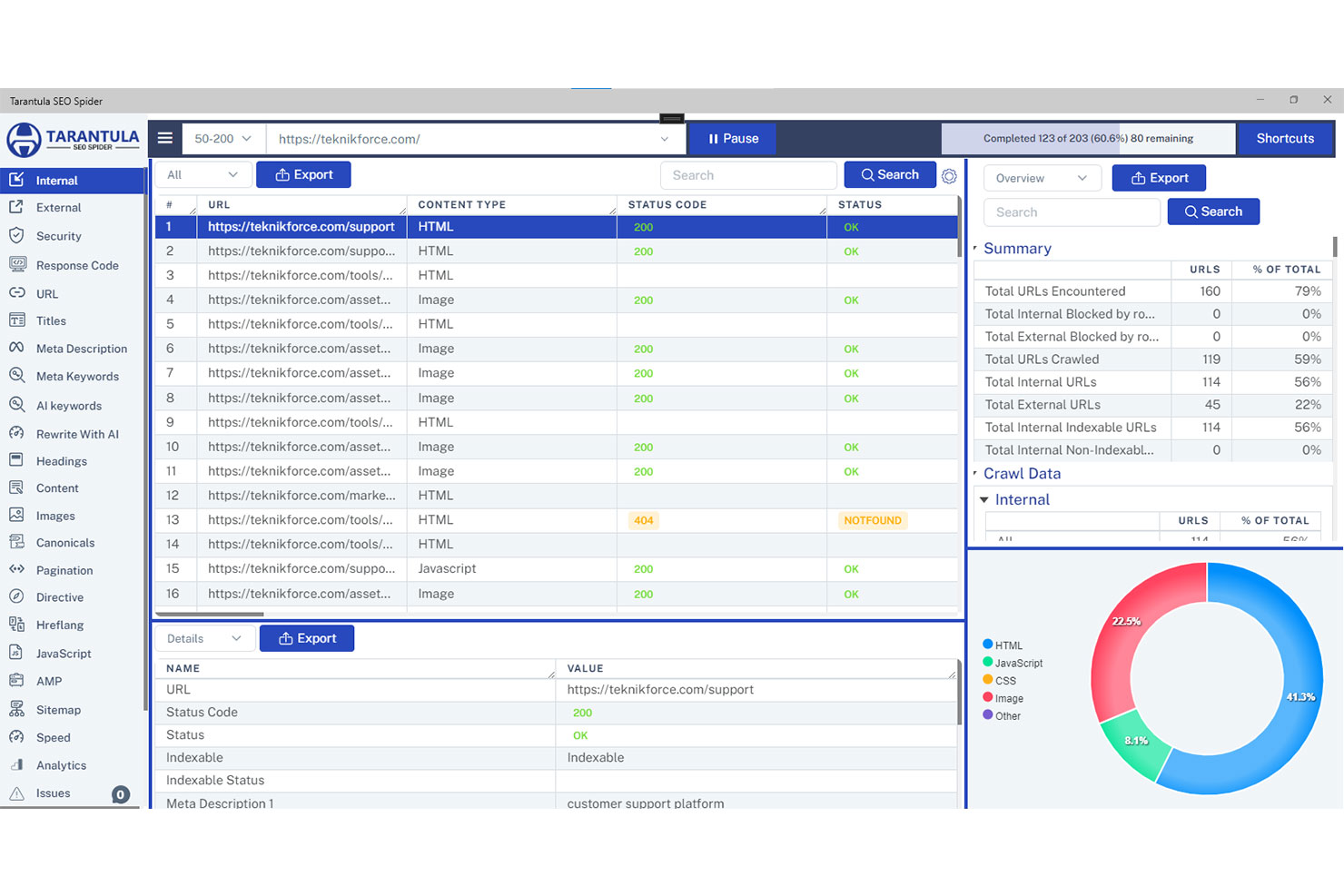 Tarantula SEO Spider