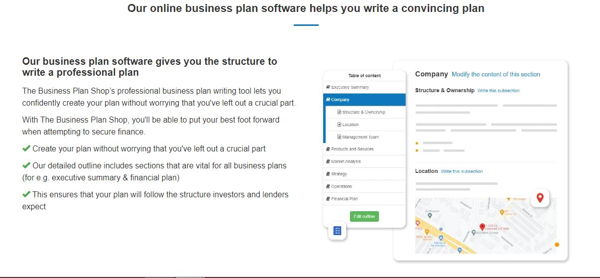The Business Plan Shop screenshot