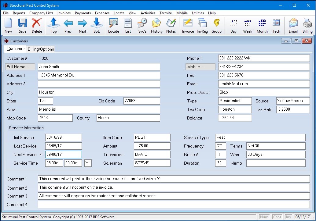 Structural Pest Control System screenshot