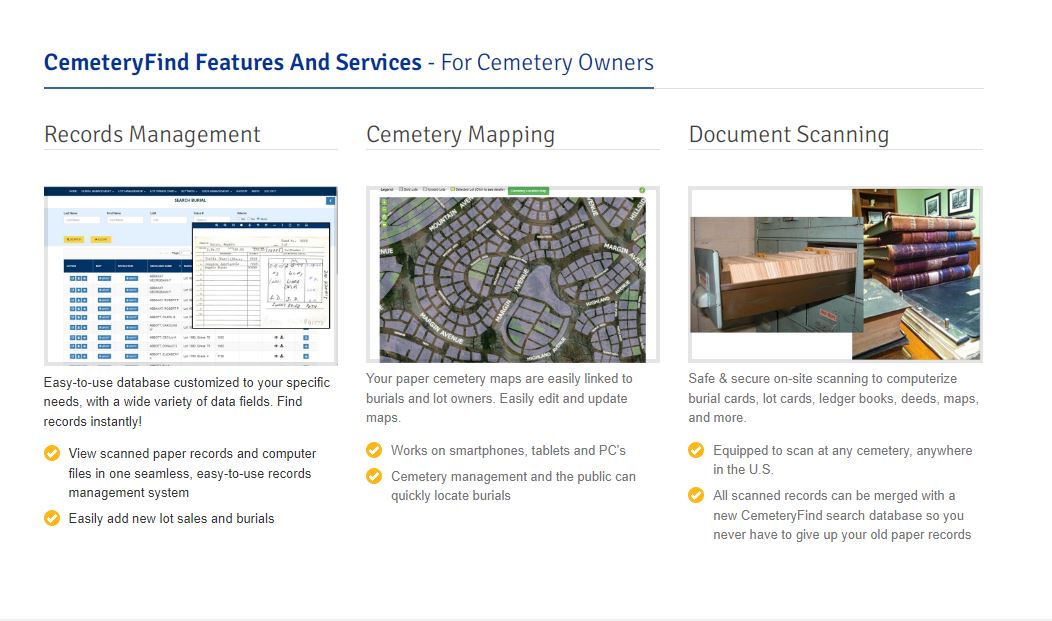Docufree CemeteryFind