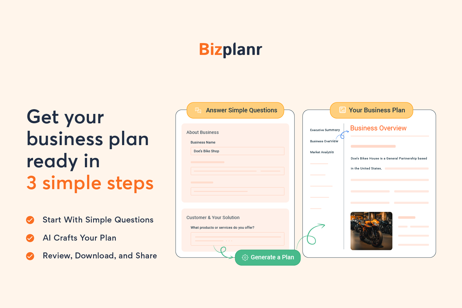 Bizplanr screenshot