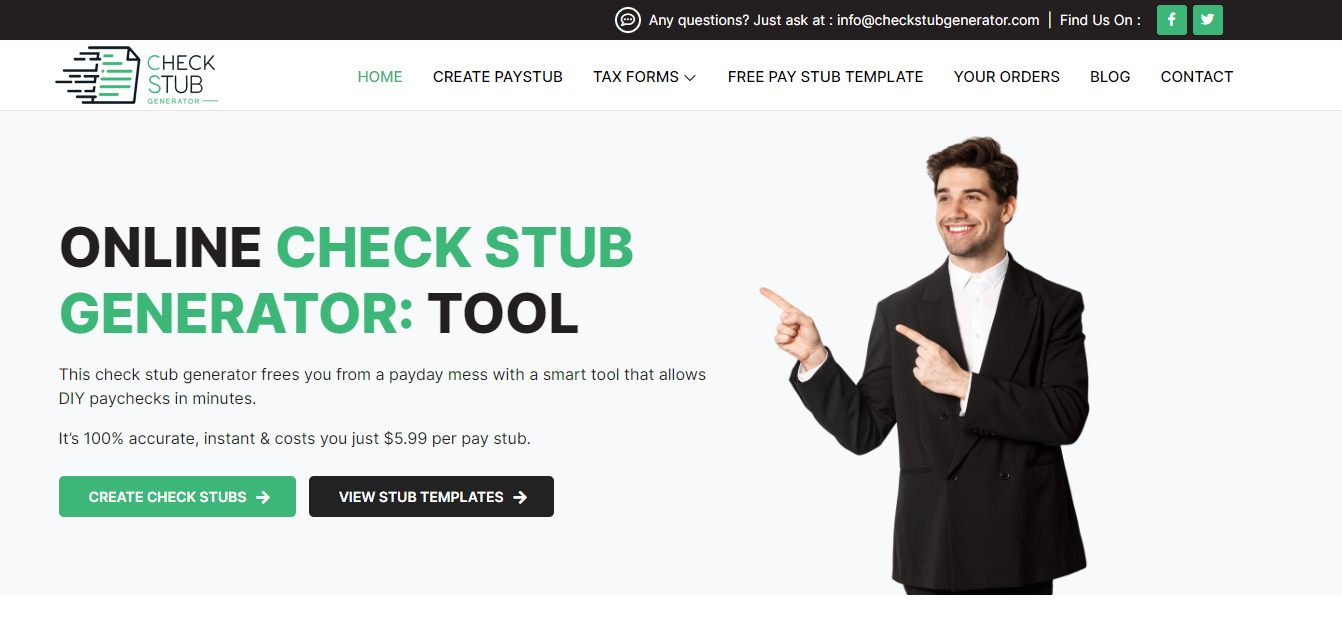 Check Stub Generator