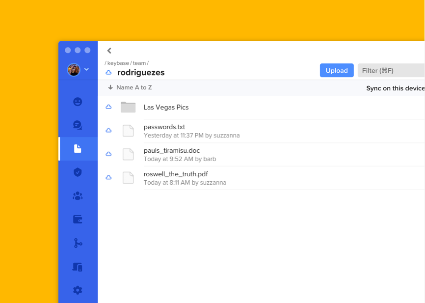 Keybase screenshot