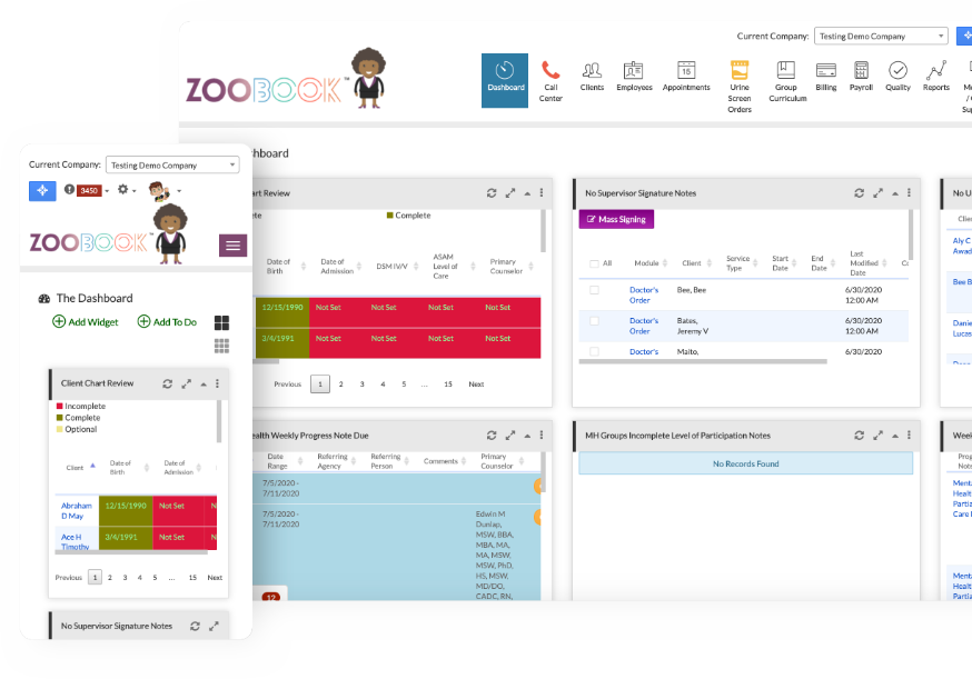 ZooBook EHR Software screenshot