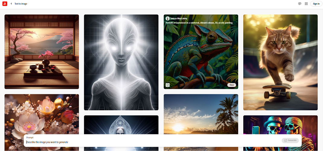 Adobe Firefly screenshot