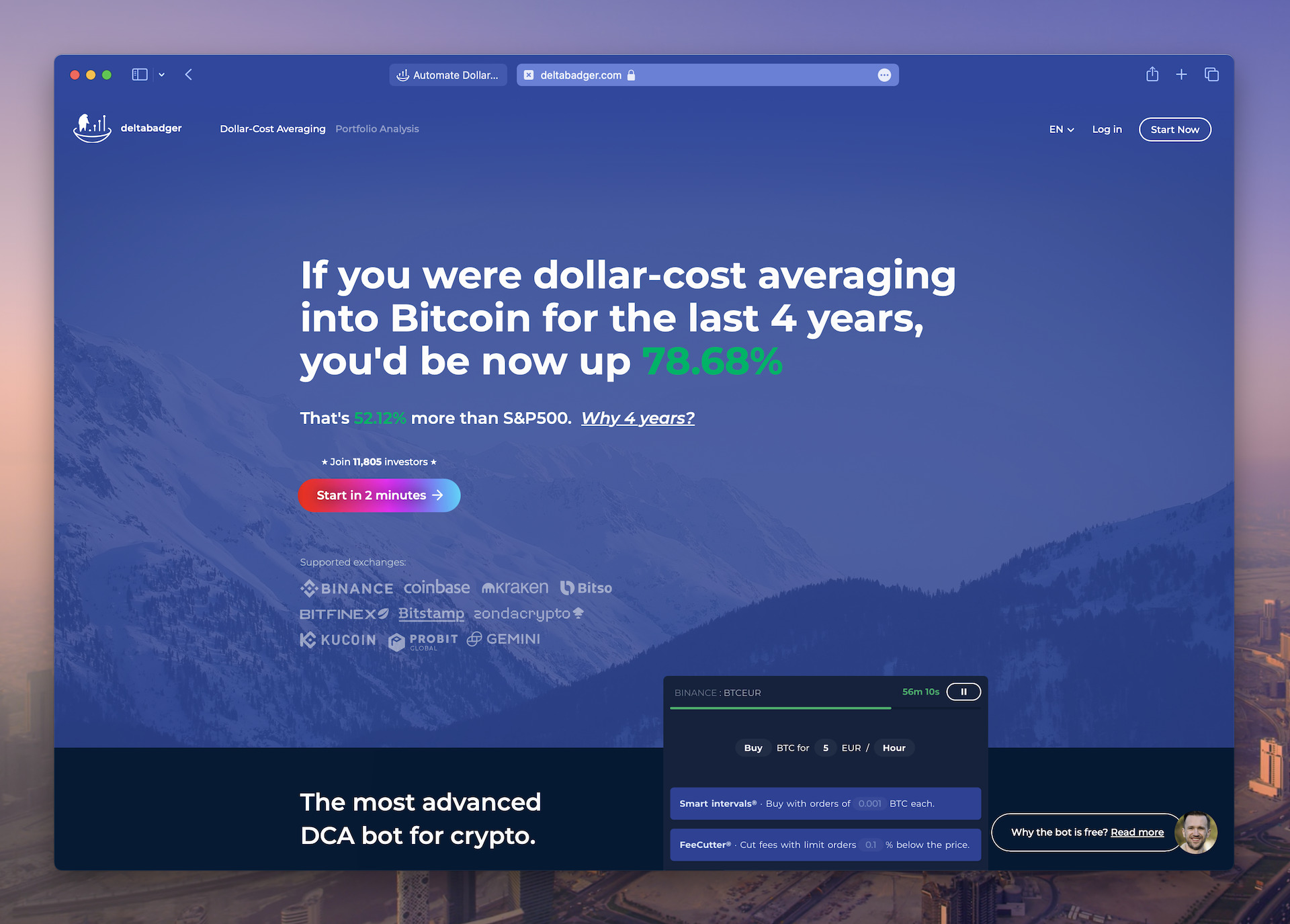 Deltabadger screenshot