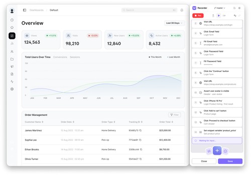 Record real user flows in minutes