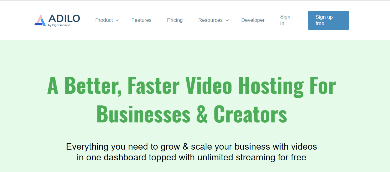 Landing page