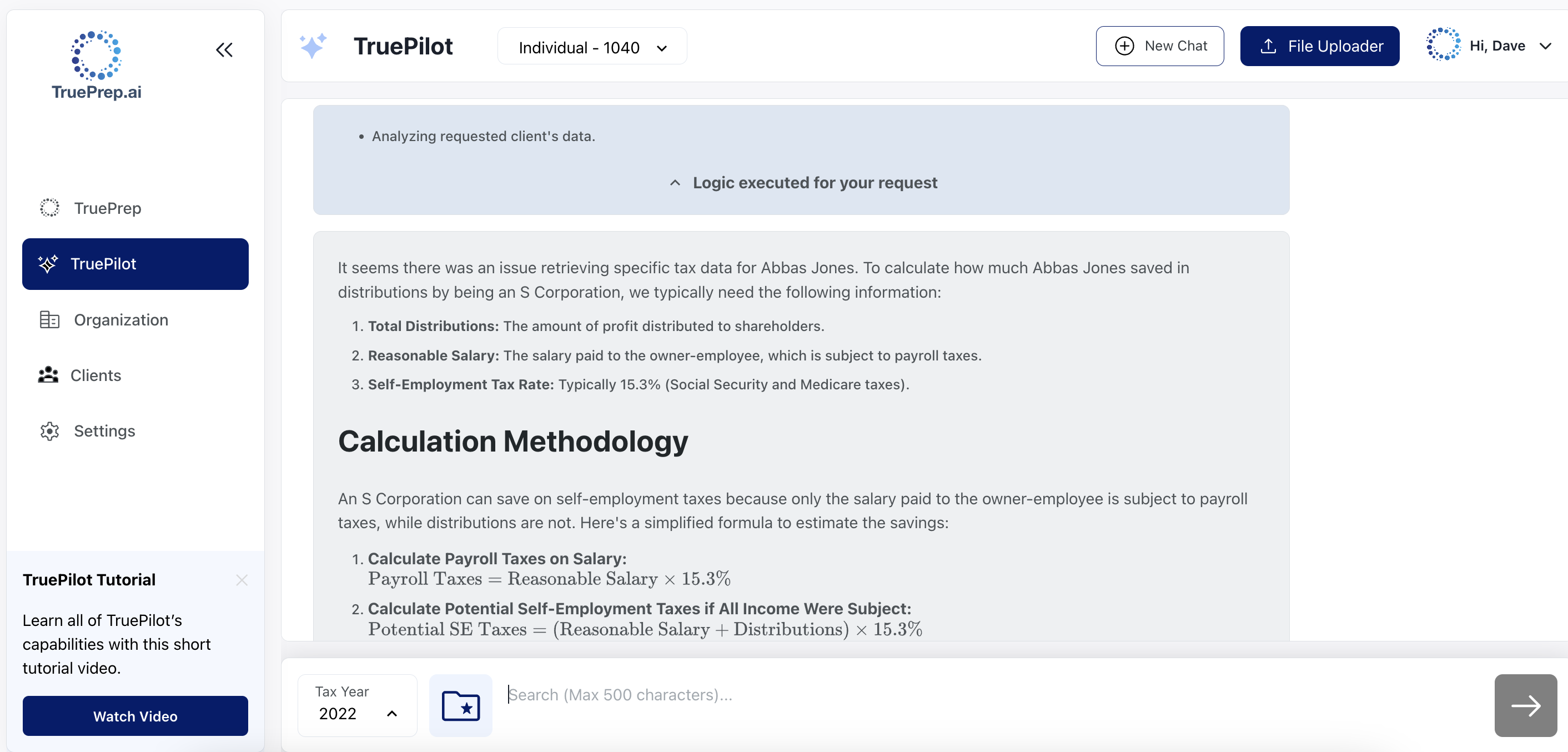 TruePilot screenshot