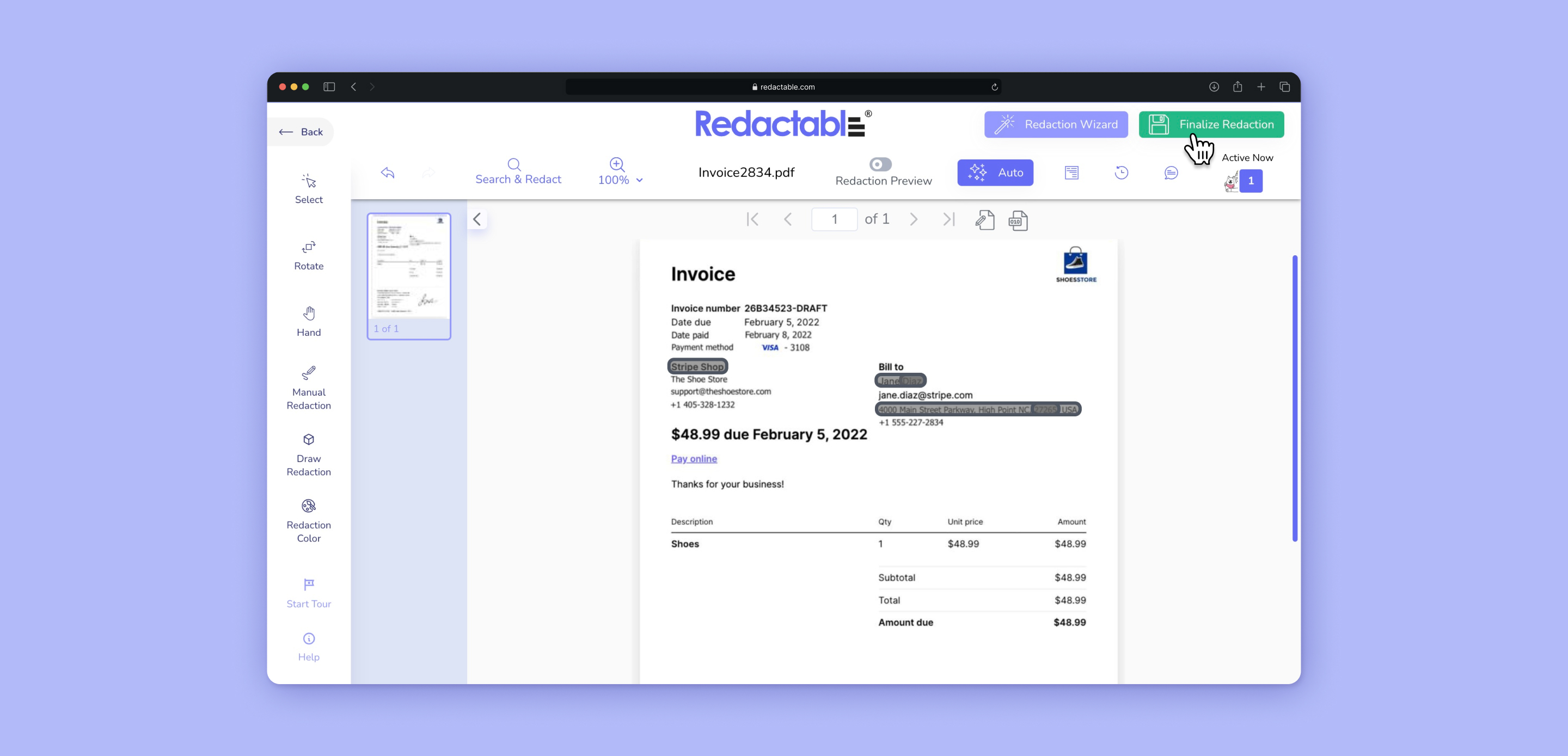 Redactable
