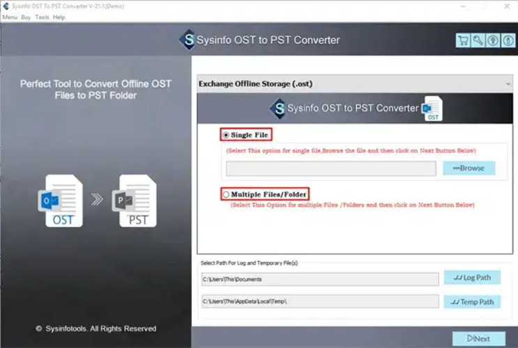 OST to PST Converter