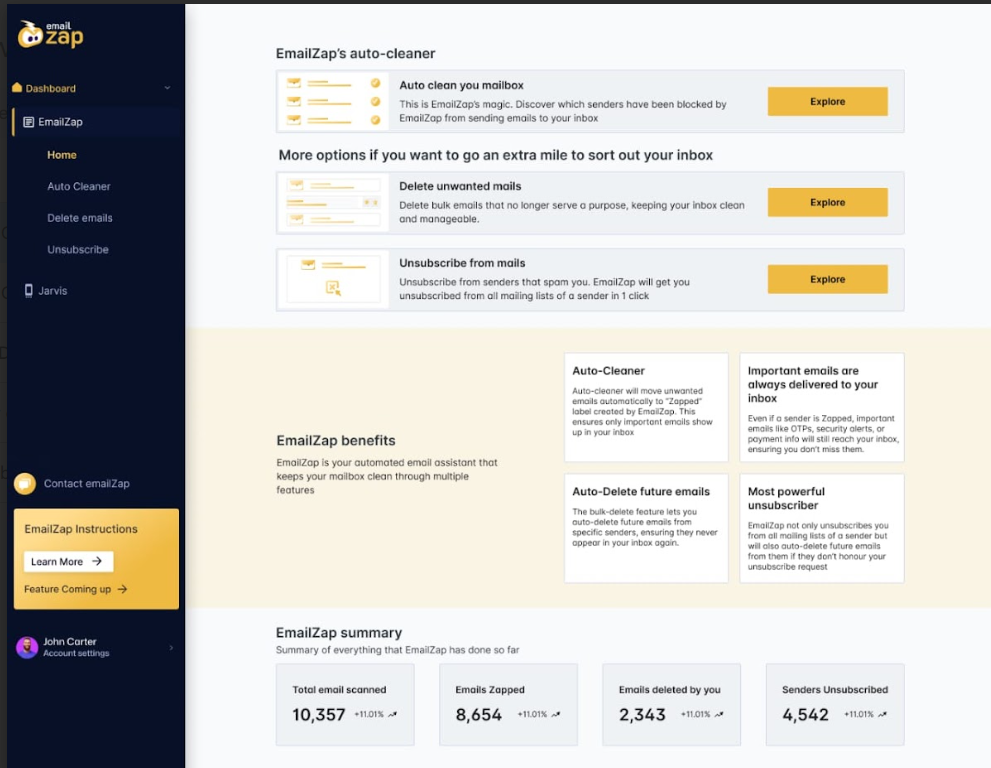EmailZap screenshot