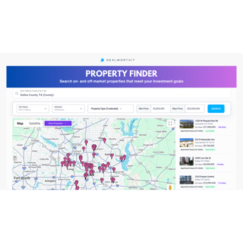 Find your next investment success story by searching for both on- and off-market properties that fit your investment profile!