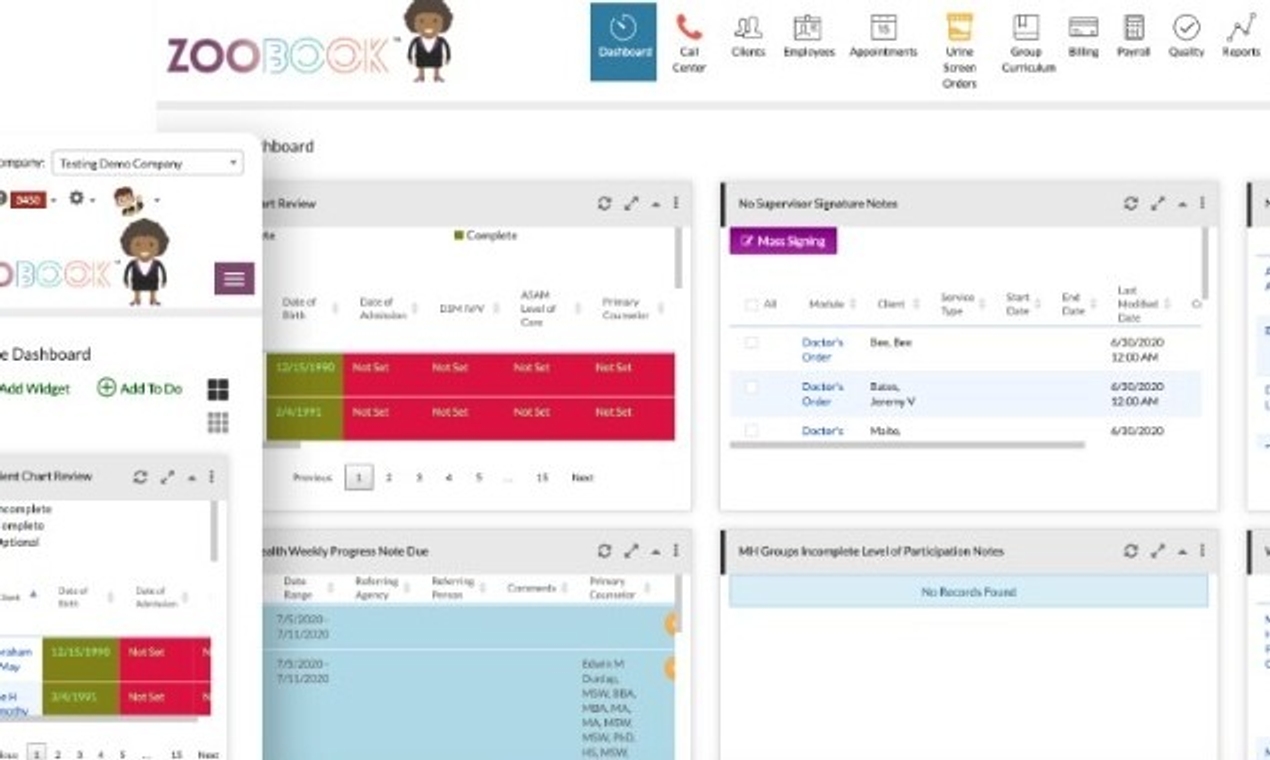 Zoobook EHR Systems screenshot