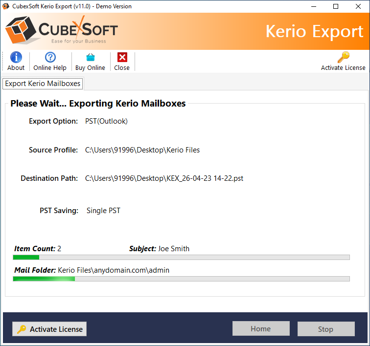CubexSoft Kerio Converter